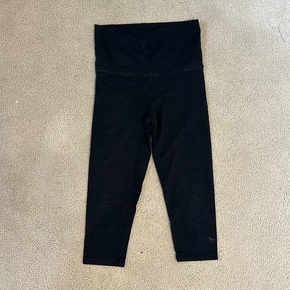 PINK VS Fold Over Cropped Leggings Size S
